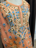 Peach Stitched Kurta