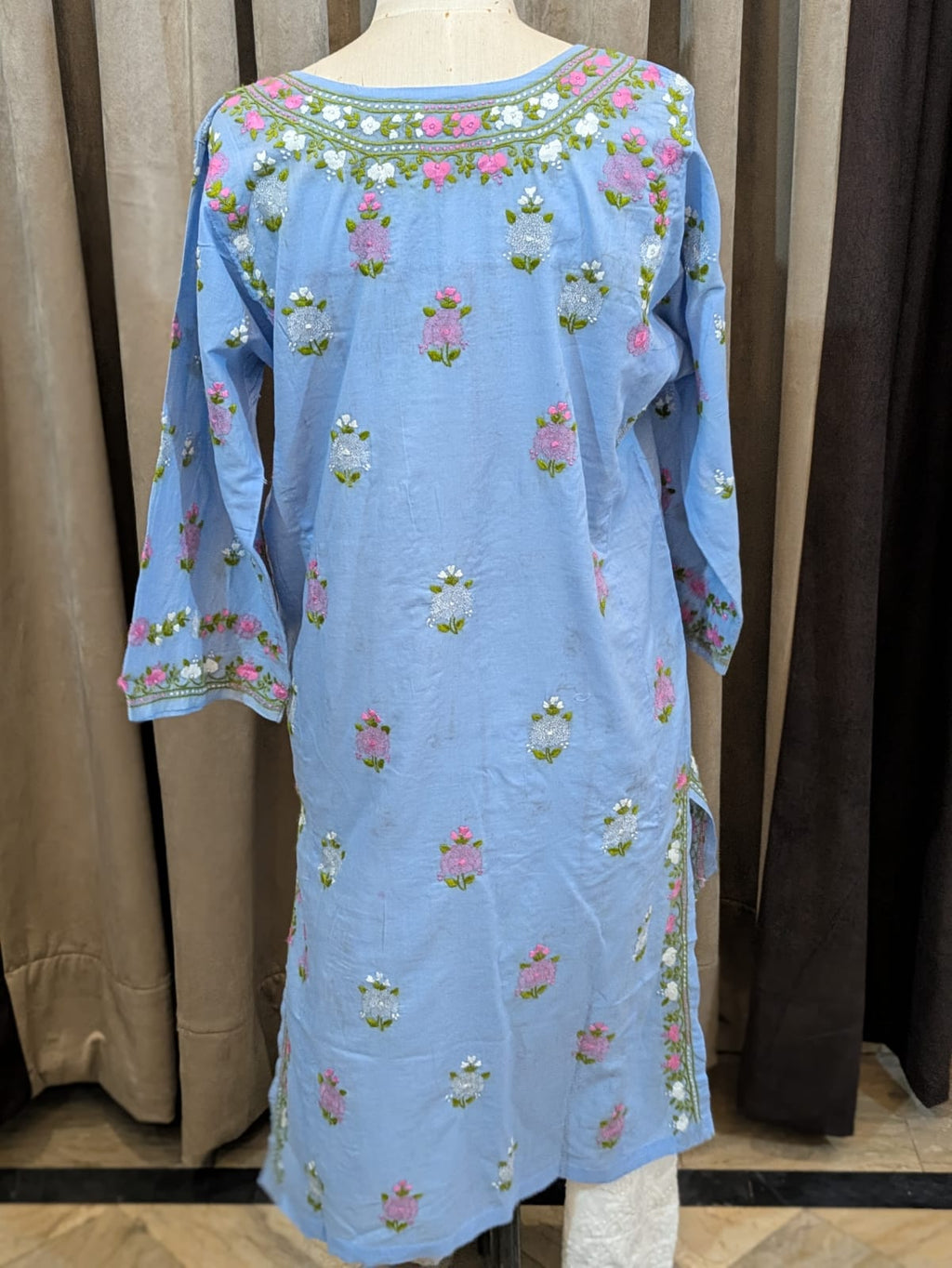Blue Kacha Tanka Stitched Kurta