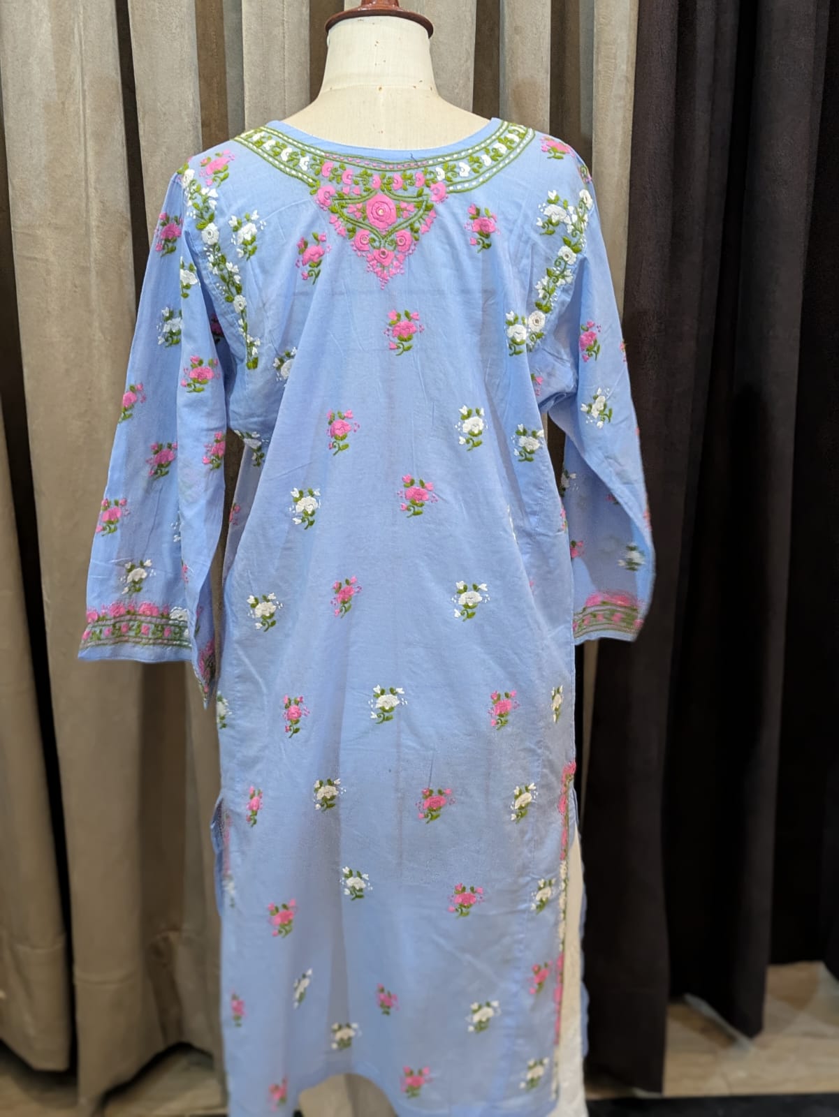 Sky Blue 2 Stitched Kurta