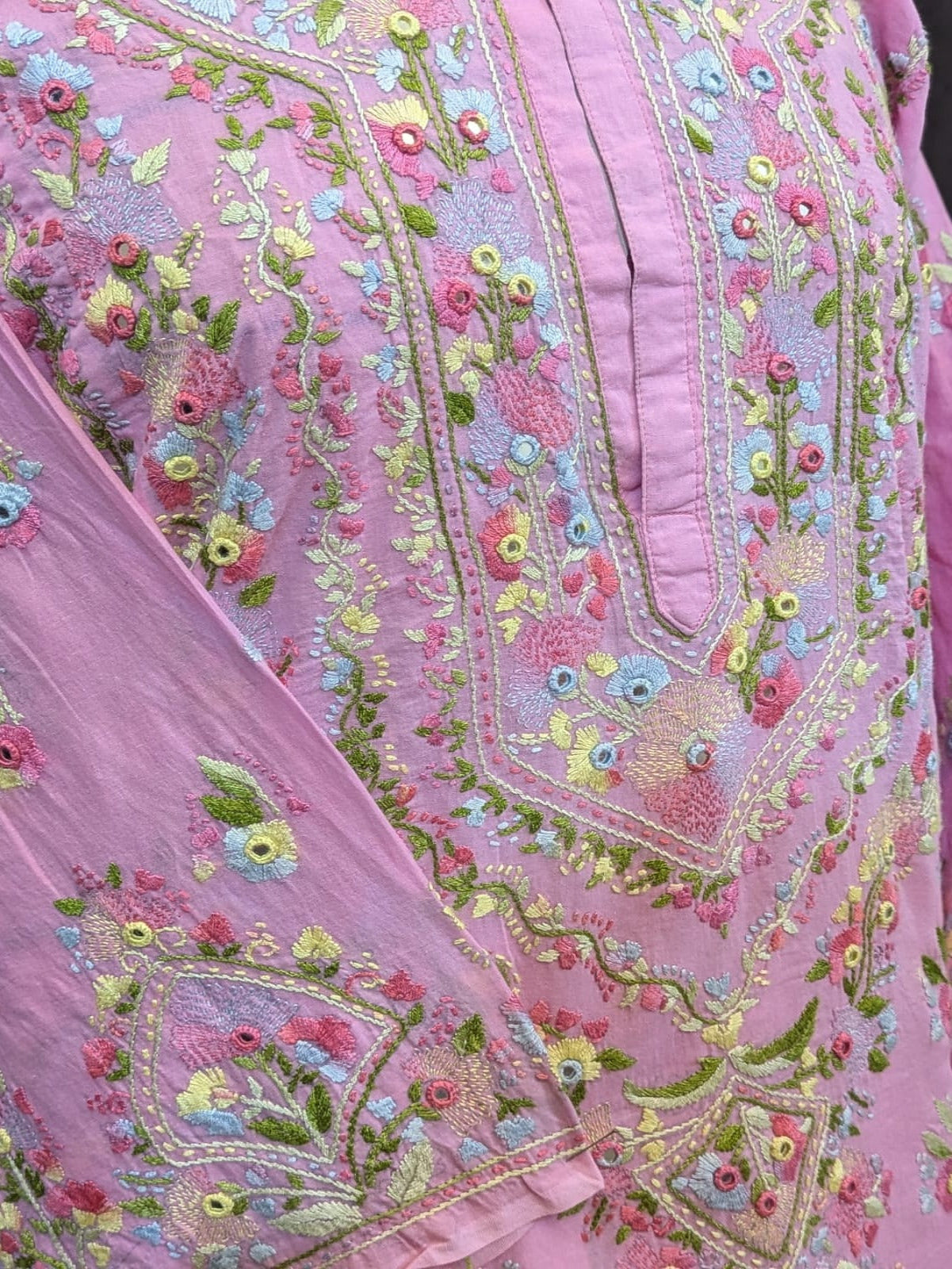 Pink Multi Stitched Kurta
