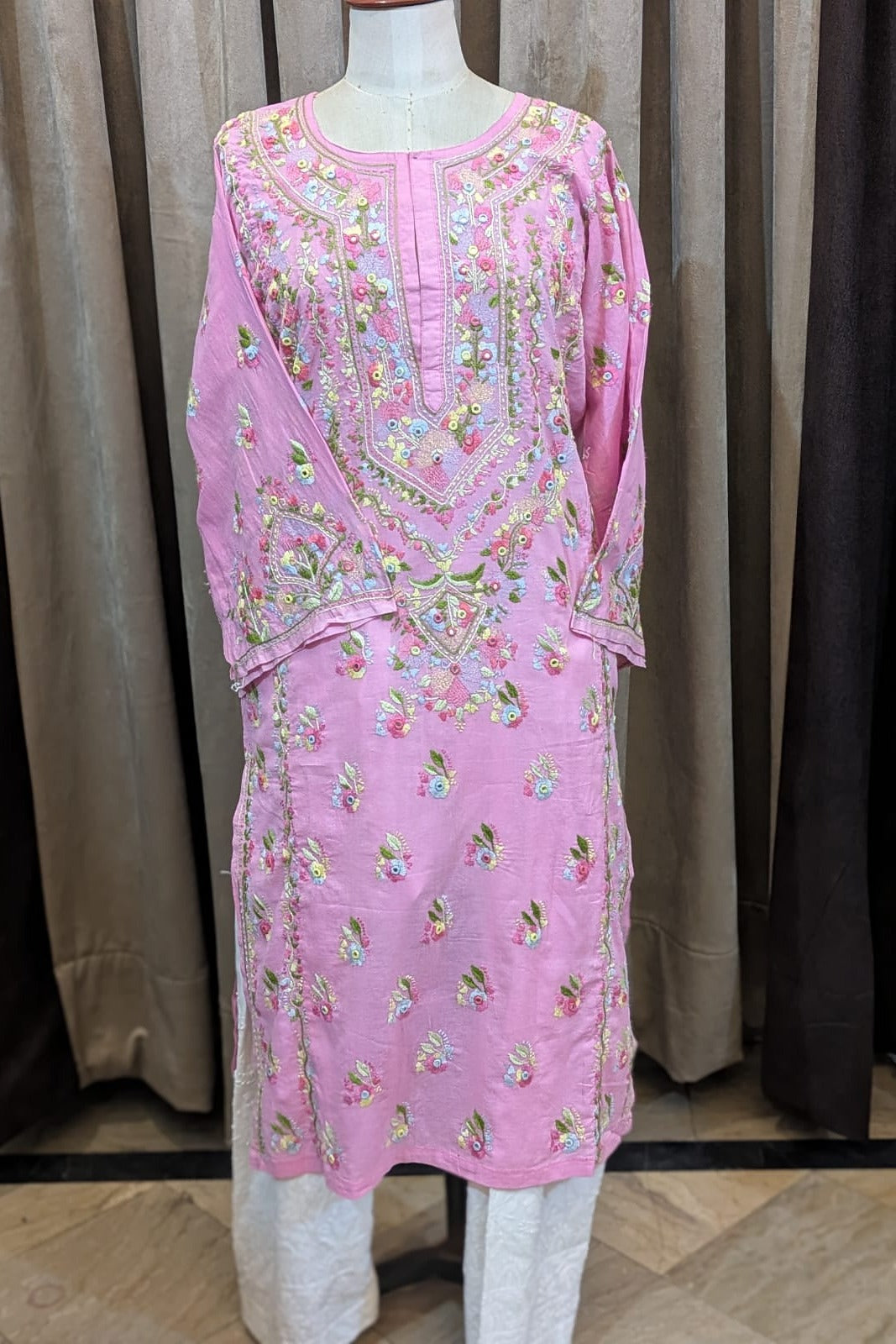Pink Multi Stitched Kurta