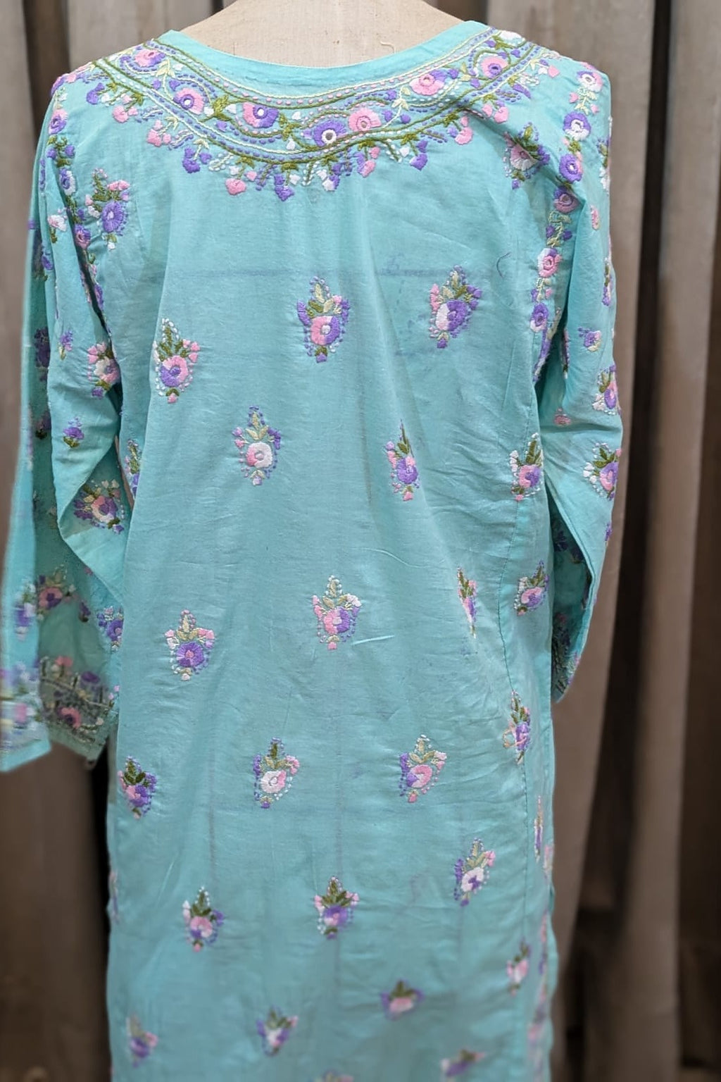 Sea Green Stitched Kurta