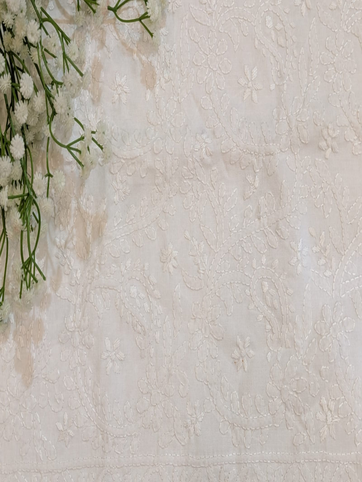 White Shadow work Shalwar