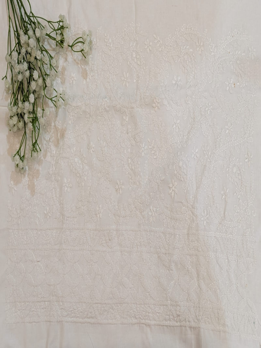 White Shadow work Shalwar