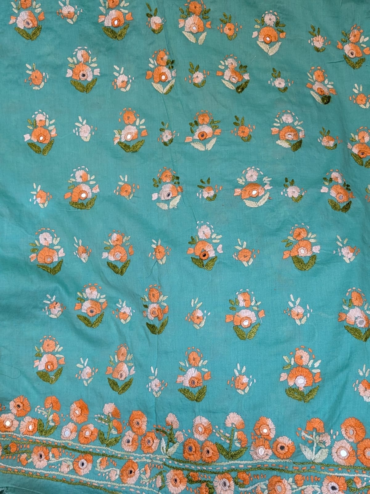 Turquoise Paka Tanka Kurta