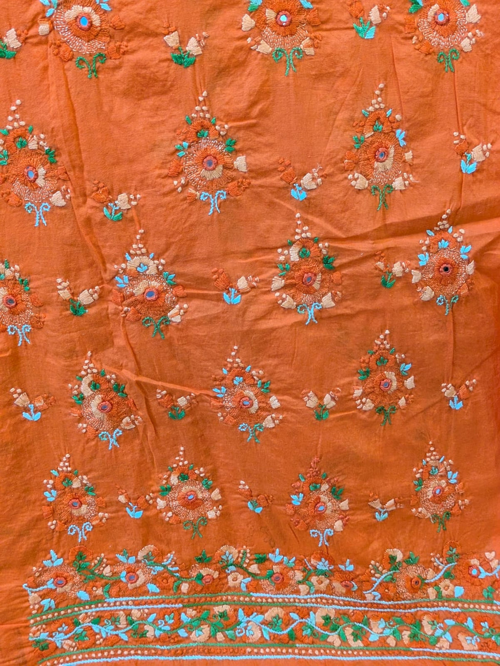 Burnt Orange Kacha Tanka Kurta