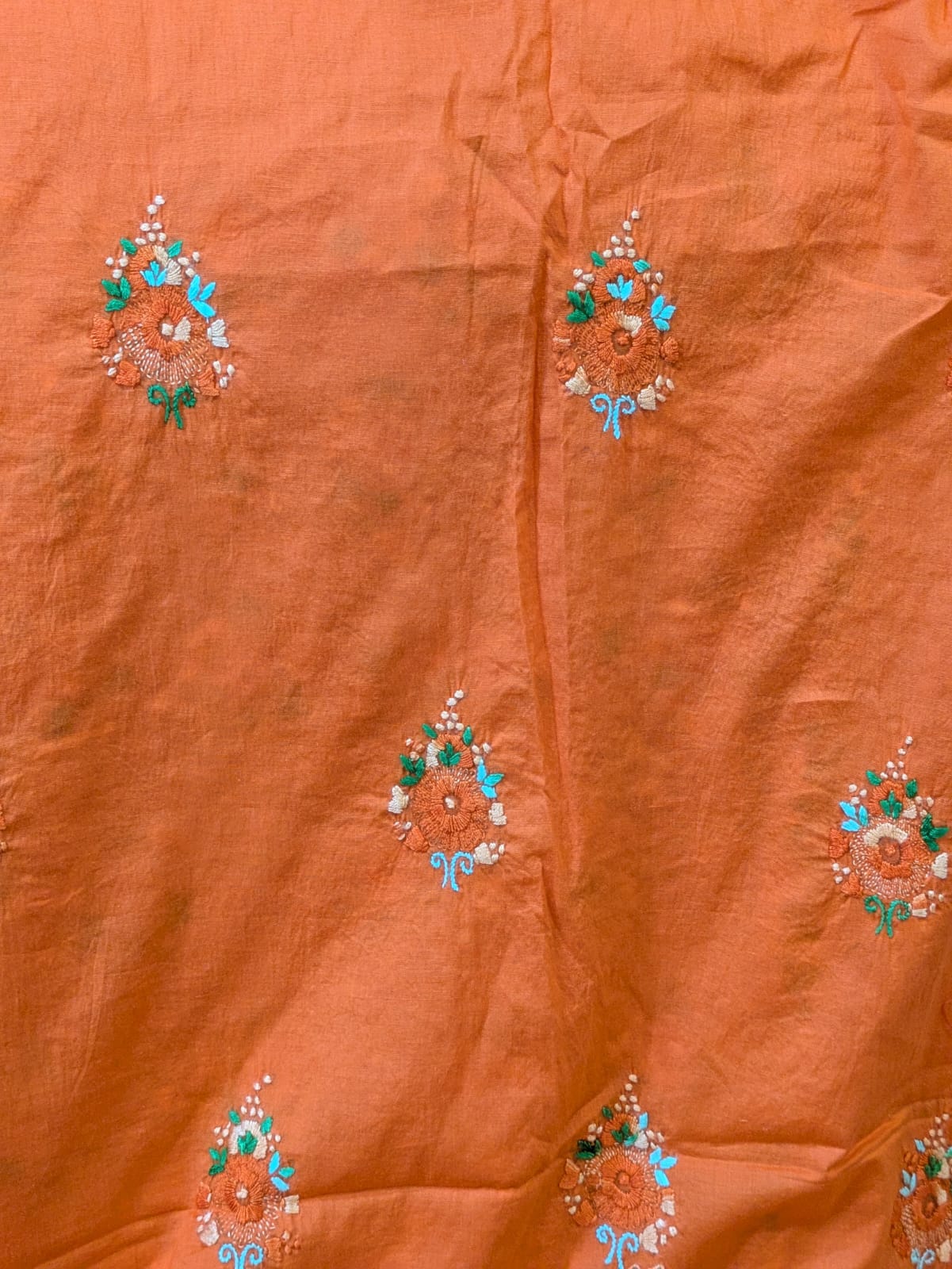 Burnt Orange Kacha Tanka Kurta