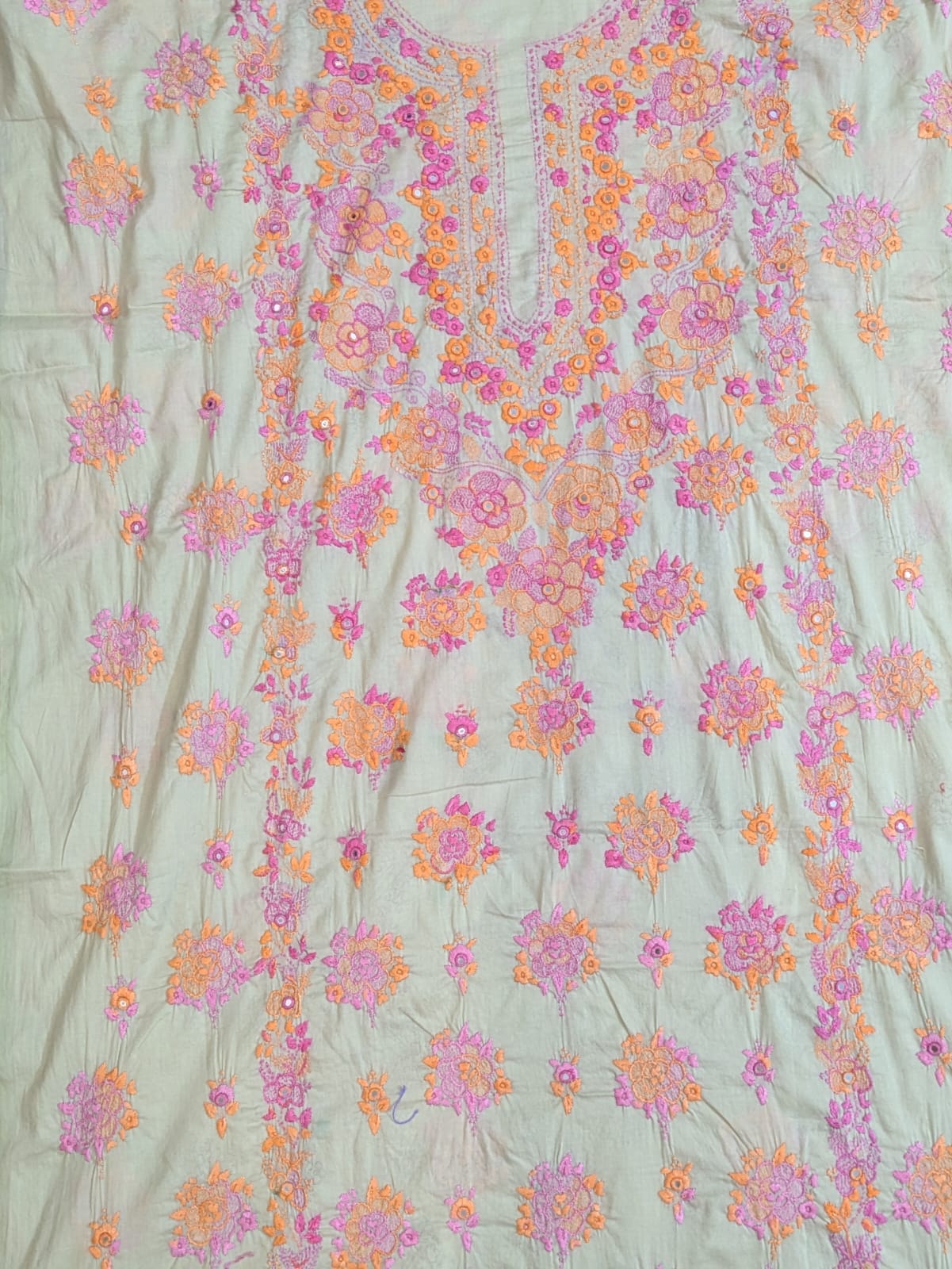 Aqua Green Kacha Tanka Kurta