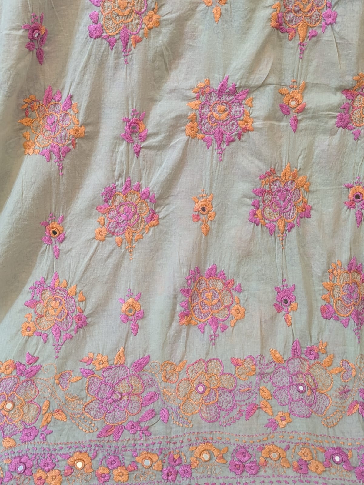 Aqua Green Kacha Tanka Kurta